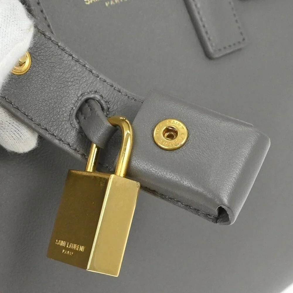 Saint Laurent Gray Calfskin Sac de Jour 2way Handbag YSL398711.0816 145975 - Picture 5 of 10